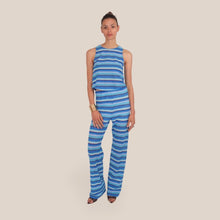 Carica l'immagine nel visualizzatore di Gallery, Vicolo pantalone palazzo zig zag elastico vita 50% cotone Art TAB2462
