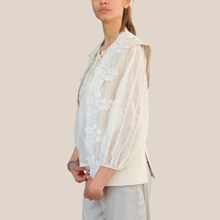 Carica l'immagine nel visualizzatore di Gallery, Philia Loft gilet over con pizzo 100% cotone Art V02A1014
