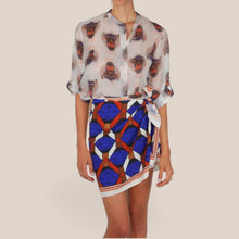 Carica l'immagine nel visualizzatore di Gallery, Haveone mini gonna pareo geometric 100% viscosa Art GVS-Q243
