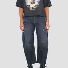 Carica l&#39;immagine nel visualizzatore di Gallery, Haveone jeans Barbara con rotture medio denim nero 100% cotone Art PFA-P047
