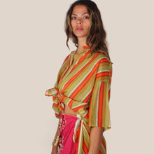 Carica l'immagine nel visualizzatore di Gallery, Tensione in camicia over rigata mussola 100% cotone Art PE260471
