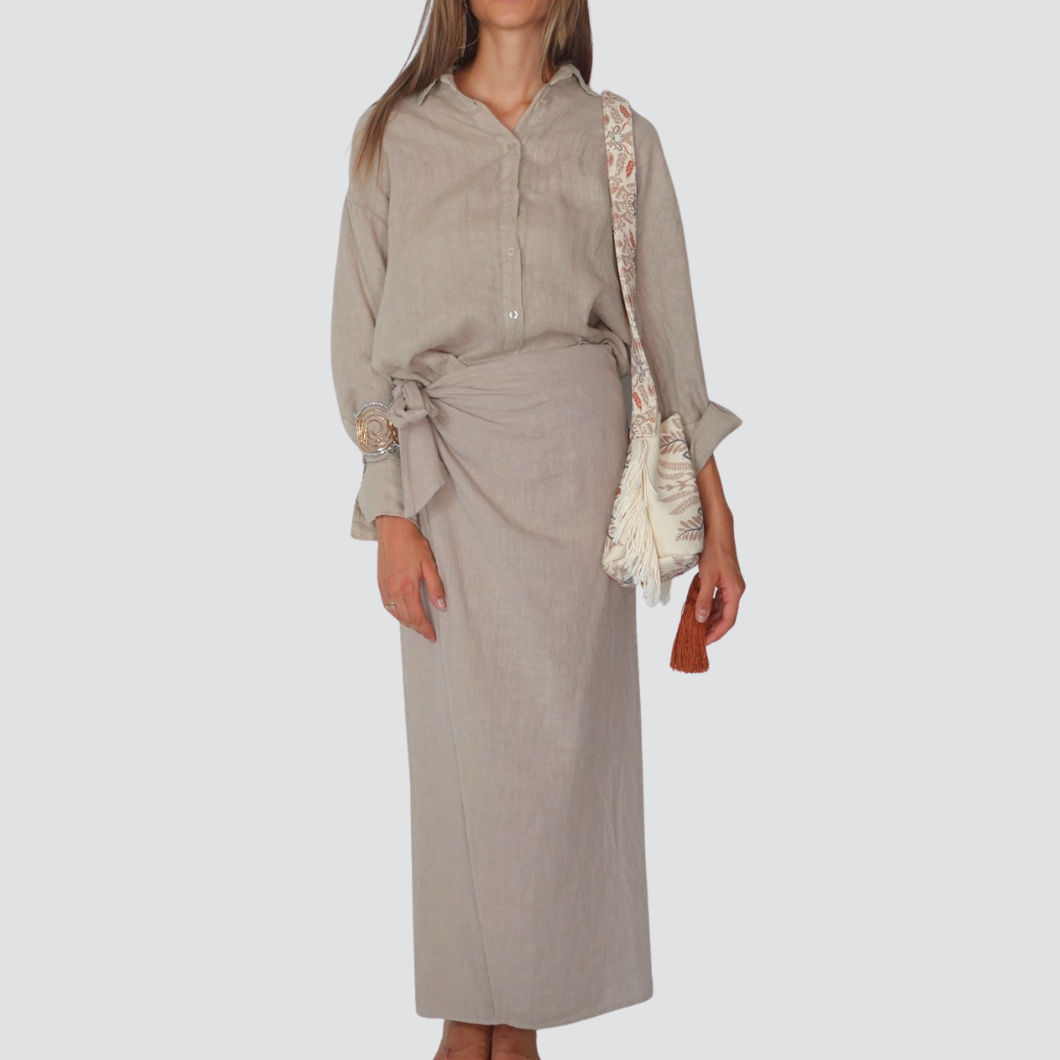 Haveone gonna lunga pareo 100% lino Art GMA-N188