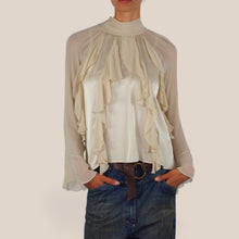 Carica l'immagine nel visualizzatore di Gallery, Dixie blusa fiocco retro 100% viscosa Art C782B011A

