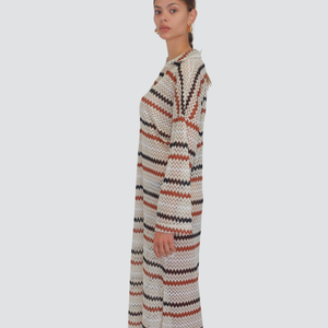 Haveone abito lungo polo con sottoveste  spacco laterale 100% viscosa Art AMA-N213