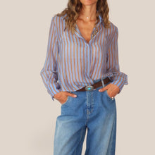 Carica l'immagine nel visualizzatore di Gallery, Haveone camicia over rigata 85% lyocell Art CVS-R070
