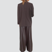 Carica l'immagine nel visualizzatore di Gallery, Vicolo pantalone palazzo ecopelle elastico vita con cintura Art TF1979
