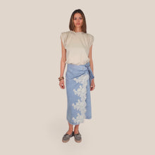 Carica l'immagine nel visualizzatore di Gallery, Philia Loft gonna denim portafoglio con pizzo 100% cotone Art D02E1124
