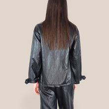 Carica l'immagine nel visualizzatore di Gallery, Vicolo giacca camicia ecopelle invecchiata 29% viscosa Art TAC0337
