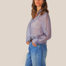 Carica l'immagine nel visualizzatore di Gallery, Haveone camicia over rigata 85% lyocell Art CVS-R070
