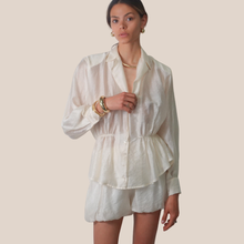 Carica l'immagine nel visualizzatore di Gallery, Haveone camicia over con spallini elastico vita 85% lyocell Art CVS-Q255 ( shorts Art PVS-Q382 )
