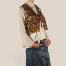 Carica l'immagine nel visualizzatore di Gallery, Dixie gilet tabacco paillettesArt LAHQ2BCA
