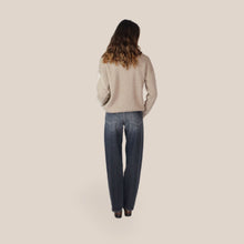 Carica l'immagine nel visualizzatore di Gallery, Maryley jeans gamba ampia dark 100% cotone Art 26IB890
