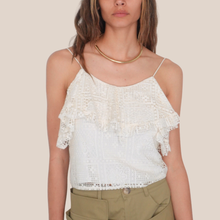 Carica l'immagine nel visualizzatore di Gallery, Haveone top pizzo con balza sul seno 60% cotone Art RMA-Q123
