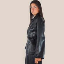 Carica l'immagine nel visualizzatore di Gallery, Vicolo giacca camicia ecopelle invecchiata 29% viscosa Art TAC0337
