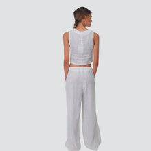 Carica l&#39;immagine nel visualizzatore di Gallery, Haveone pantalone palazzo elastico vita 100% linox Art PNU-N456
