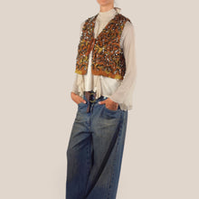 Carica l'immagine nel visualizzatore di Gallery, Dixie gilet tabacco paillettesArt LAHQ2BCA
