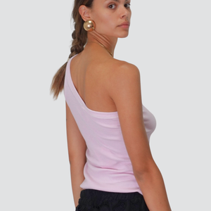 Tensione in top mono spalla costina 95% cotone Art 30090