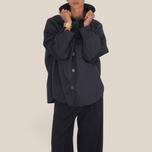 Carica l'immagine nel visualizzatore di Gallery, Dixie cappotto HAND MADE con cappuccio 50% lana Art K330B009X
