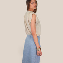 Carica l'immagine nel visualizzatore di Gallery, Philia Loft gonna denim portafoglio con pizzo 100% cotone Art D02E1124
