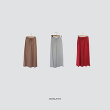 Carica l&#39;immagine nel visualizzatore di Gallery, Tensione in pantalone gamba ampia elastico vita 60% viscosa 40% lino Art 25P7658
