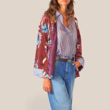 Carica l'immagine nel visualizzatore di Gallery, Haveone kimono ciniglia stampa fiore Art KVS-R088
