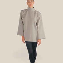 Carica l'immagine nel visualizzatore di Gallery, Vicolo mini abito taupe con spallini manica ampia scollatura schiena Art TAC1839
