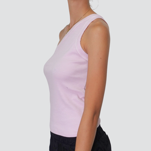Tensione in top mono spalla costina 95% cotone Art 30090