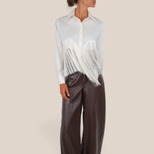 Carica l'immagine nel visualizzatore di Gallery, Haveone camicia over fondo punta con frange 100% cotone Art CMA-R083
