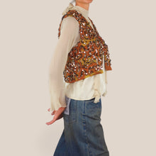 Carica l'immagine nel visualizzatore di Gallery, Dixie gilet tabacco paillettesArt LAHQ2BCA
