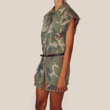 Carica l'immagine nel visualizzatore di Gallery, Vicolo abito militare fondo sfrangiato 97% cotone Art TAC1130
