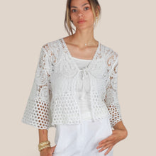 Carica l'immagine nel visualizzatore di Gallery, Susy Mix cardigan con lacci 100% cotone Art 48006
