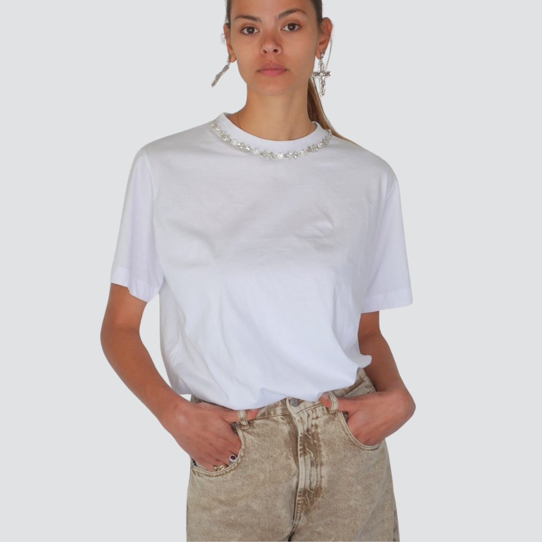 Haveone t-shirt con applicazione 100% cotone Art TNU-N005