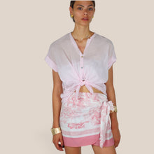 Carica l'immagine nel visualizzatore di Gallery, Tensione in camicia mussola rosa 100% cotone Art S26CL37
