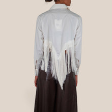 Carica l'immagine nel visualizzatore di Gallery, Haveone camicia over fondo punta con frange 100% cotone Art CMA-R083
