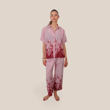 Carica l'immagine nel visualizzatore di Gallery, Philia Loft pantalone palazzo rigato fondo pizzo 34% cotone Art V02F0997
