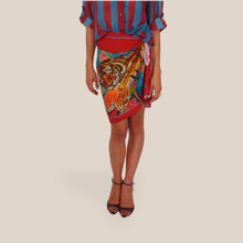 Carica l'immagine nel visualizzatore di Gallery, Haveone mini gonna pareo stampa tigre 100% viscosa Art GVS-Q239

