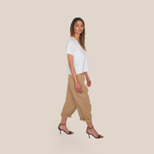 Carica l'immagine nel visualizzatore di Gallery, Philia Loft pantalone elastico vita con cintura 100% cotone Art R02L0982

