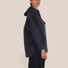 Carica l'immagine nel visualizzatore di Gallery, Dixie cappotto HAND MADE con cappuccio 50% lana Art K330B009X
