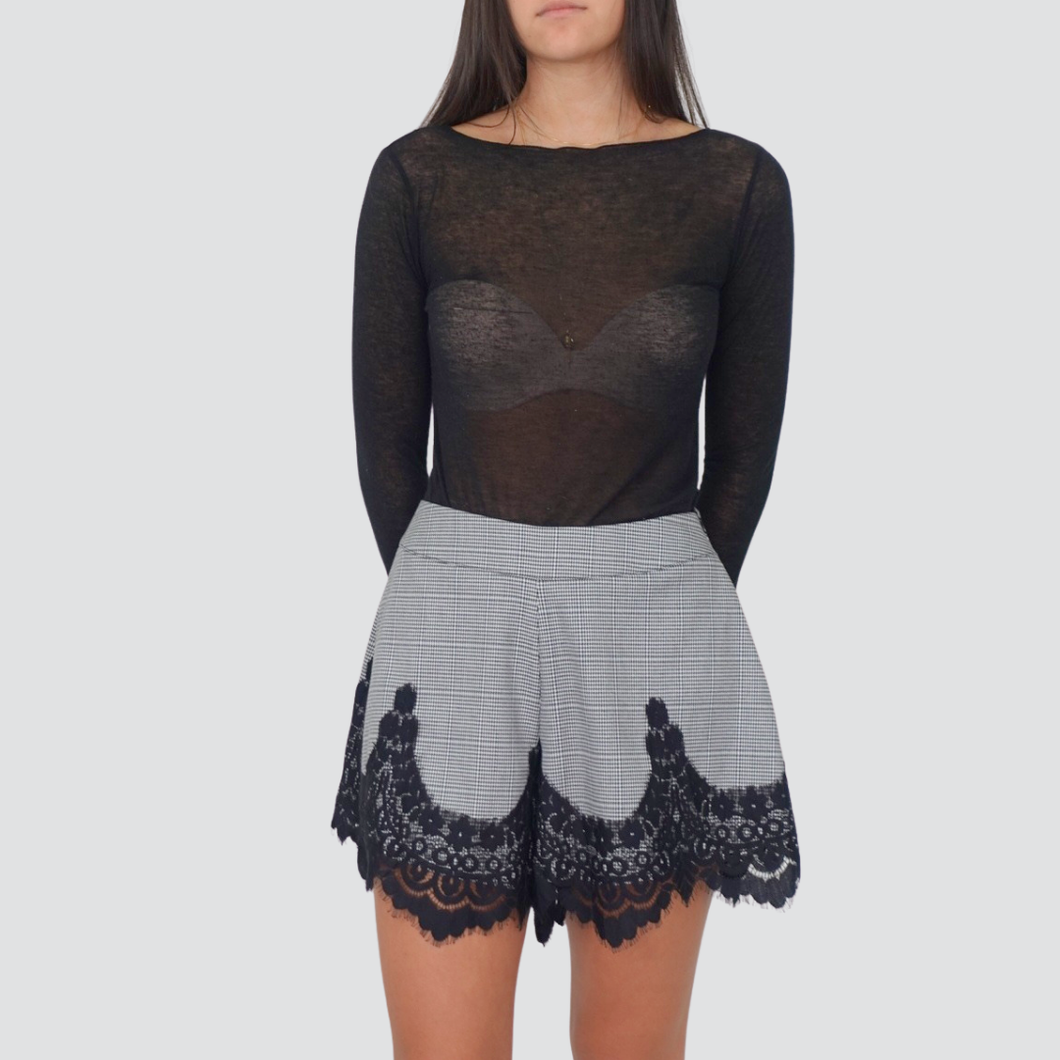 Haveone short con pizzo con pizzo arrampicante Art PVS-P225