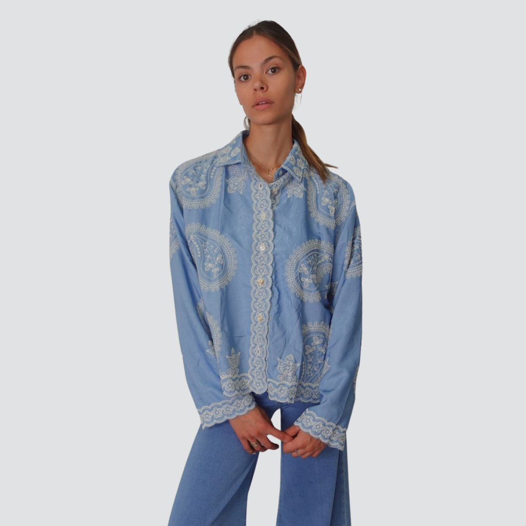 Haveone camicia over con passamaneria 95% cotone Art CJJ-N245