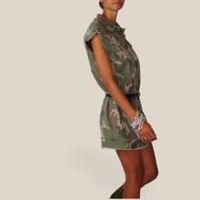 Carica l'immagine nel visualizzatore di Gallery, Vicolo abito militare fondo sfrangiato 97% cotone Art TAC1130
