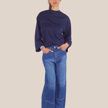 Carica l'immagine nel visualizzatore di Gallery, Tensione in t-shirt over spalla scesa 100% cotone Art PE260148
