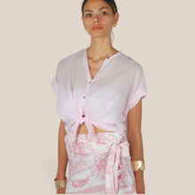 Carica l'immagine nel visualizzatore di Gallery, Tensione in camicia mussola rosa 100% cotone Art S26CL37
