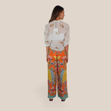 Carica l'immagine nel visualizzatore di Gallery, Haveone pantalone palazzo stampa zebra 100% viscosa Art PVS-Q702
