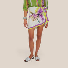 Carica l'immagine nel visualizzatore di Gallery, Haveone mini gonna pareo stampa fiore 100% viscosa Art GVS-Q280
