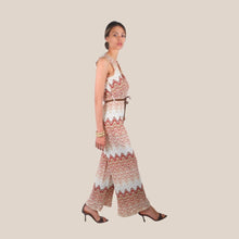 Carica l'immagine nel visualizzatore di Gallery, Tensione in tuta filo lurex con cintura 42% cotone Art S26UG22
