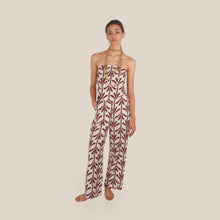 Carica l'immagine nel visualizzatore di Gallery, Haveone pantalone palazzo fantasia con cintura elastico retro 85% viscosa Art PIA-Q636

