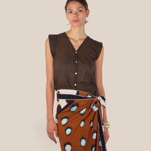 Carica l'immagine nel visualizzatore di Gallery, Tensione in camicia smanicata mussola 100% cotone Art H094C35R
