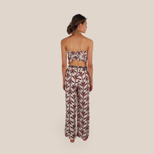 Carica l'immagine nel visualizzatore di Gallery, Haveone pantalone palazzo fantasia con cintura elastico retro 85% viscosa Art PIA-Q636
