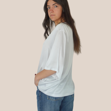 Carica l'immagine nel visualizzatore di Gallery, Dixie maglia over satin bianco ottico 97% viscosa Art T782A033
